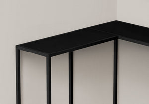 I 2157 Table D'appoint, Console, Entrée, Étroit, Coin, Salon, Chambre À Coucher, Métal, Stratifié, Noir, Contemporain, Moderne - Simple Boutique