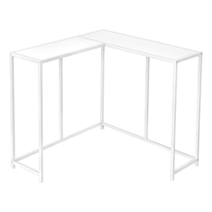 I 2160 Table D'appoint, Console, Entrée, Étroit, Coin, Salon, Chambre À Coucher, Métal, Stratifié, Blanc, Contemporain, Moderne - Simple Boutique