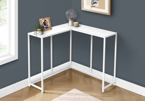 I 2160 Table D'appoint, Console, Entrée, Étroit, Coin, Salon, Chambre À Coucher, Métal, Stratifié, Blanc, Contemporain, Moderne - Simple Boutique