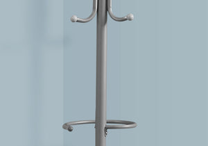 I 2163 Patère, Portemanteau, Sur Pied, Barre De Suspension, 6 Crochets, Entrée, 68"h, Chambre À Coucher, Métal, Gris, Contemporain, Moderne - Simple Boutique