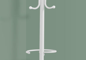 I 2164 Patère, Portemanteau, Sur Pied, Barre De Suspension, 6 Crochets, Entrée, 68"h, Chambre À Coucher, Métal, Blanc, Contemporain, Moderne - Simple Boutique