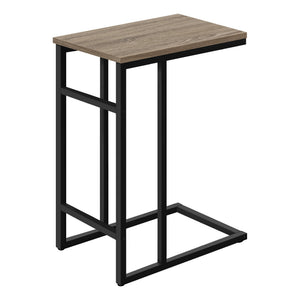 I 2172 Table D'appoint, En Forme De C, Bout, Côté, Collation, Salon, Chambre À Coucher, Métal, Stratifié, Brun, Noir, Contemporain, Moderne - Simple Boutique