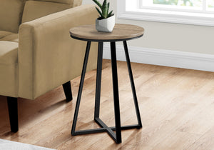 I 2177 Table D'appoint, Côté, Rond, Bout, Table De Nuit, Lampe, Salon, Chambre À Coucher, Métal, Stratifié, Brun, Noir, Contemporain, Moderne - Simple Boutique