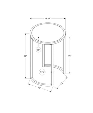 I 2206 Table D'appoint, Côté, Rond, Bout, Table De Nuit, Lampe, Salon, Chambre À Coucher, Métal, Stratifié, Gris, Noir, Contemporain, Moderne - Simple Boutique