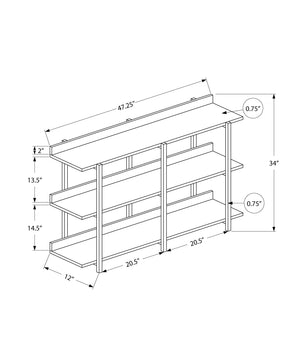 I 2215 Table D'appoint, Console, Entrée, Étroit, Sofa, Salon, Chambre À Coucher, Métal, Stratifié, Brun, Noir, Contemporain, Moderne - Simple Boutique