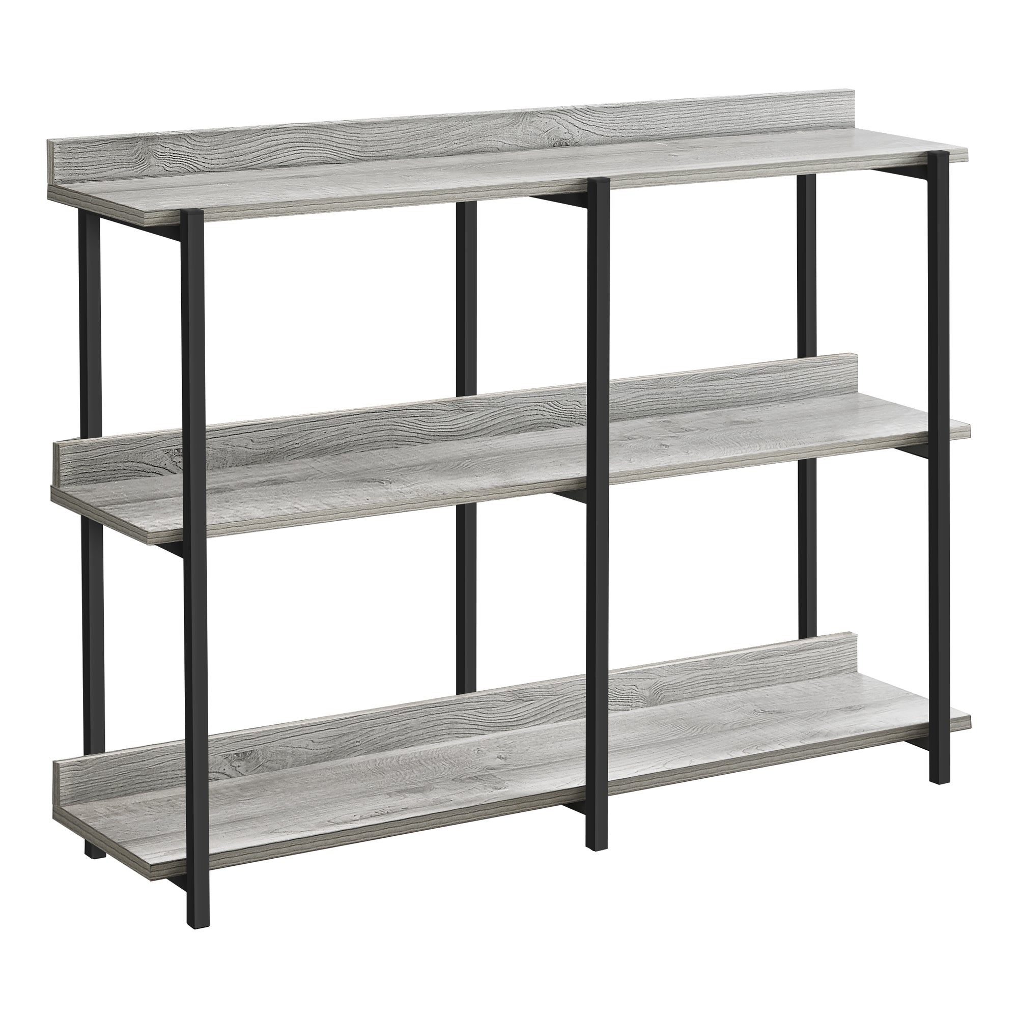 I 2217 Table D'appoint, Console, Entrée, Étroit, Sofa, Salon, Chambre À Coucher, Métal, Stratifié, Gris, Noir, Contemporain, Moderne - Simple Boutique