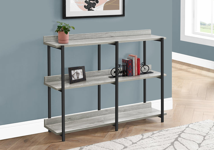 I 2217 Table D'appoint, Console, Entrée, Étroit, Sofa, Salon, Chambre À Coucher, Métal, Stratifié, Gris, Noir, Contemporain, Moderne - Simple Boutique