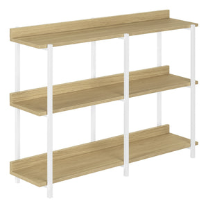 I 2222 Table D'appoint, Console, Entrée, Étroit, Sofa, Salon, Chambre À Coucher, Métal, Stratifié, Naturel, Blanc, Contemporain, Moderne - Simple Boutique
