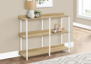 I 2222 Table D'appoint, Console, Entrée, Étroit, Sofa, Salon, Chambre À Coucher, Métal, Stratifié, Naturel, Blanc, Contemporain, Moderne - Simple Boutique