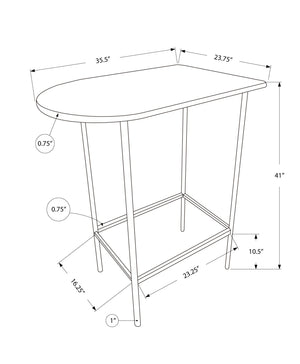 I 2345 Bar Maison, Table De Bar, Hauteur Bar, Pub, 36" Rectangulaire, Petit, Cuisine, Métal, Stratifié, Brun, Noir, Contemporain, Moderne - Simple Boutique