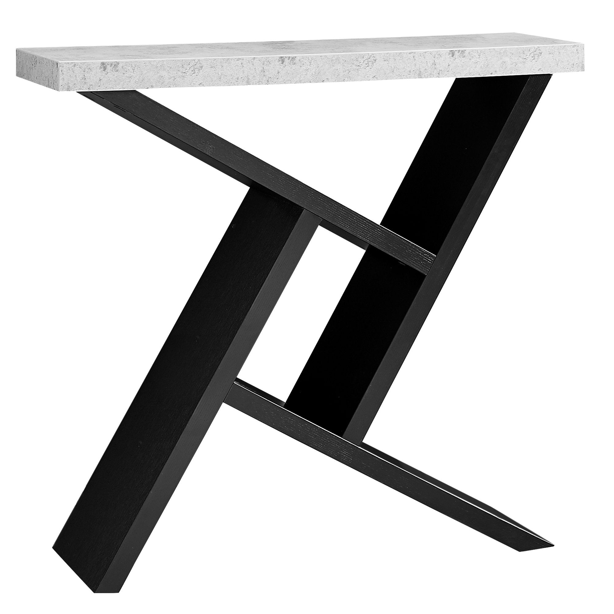 I 2406 Table D'appoint, Console, Entrée, Étroit, Sofa, Salon, Chambre À Coucher, Stratifié, Gris, Noir, Contemporain, Moderne - Simple Boutique