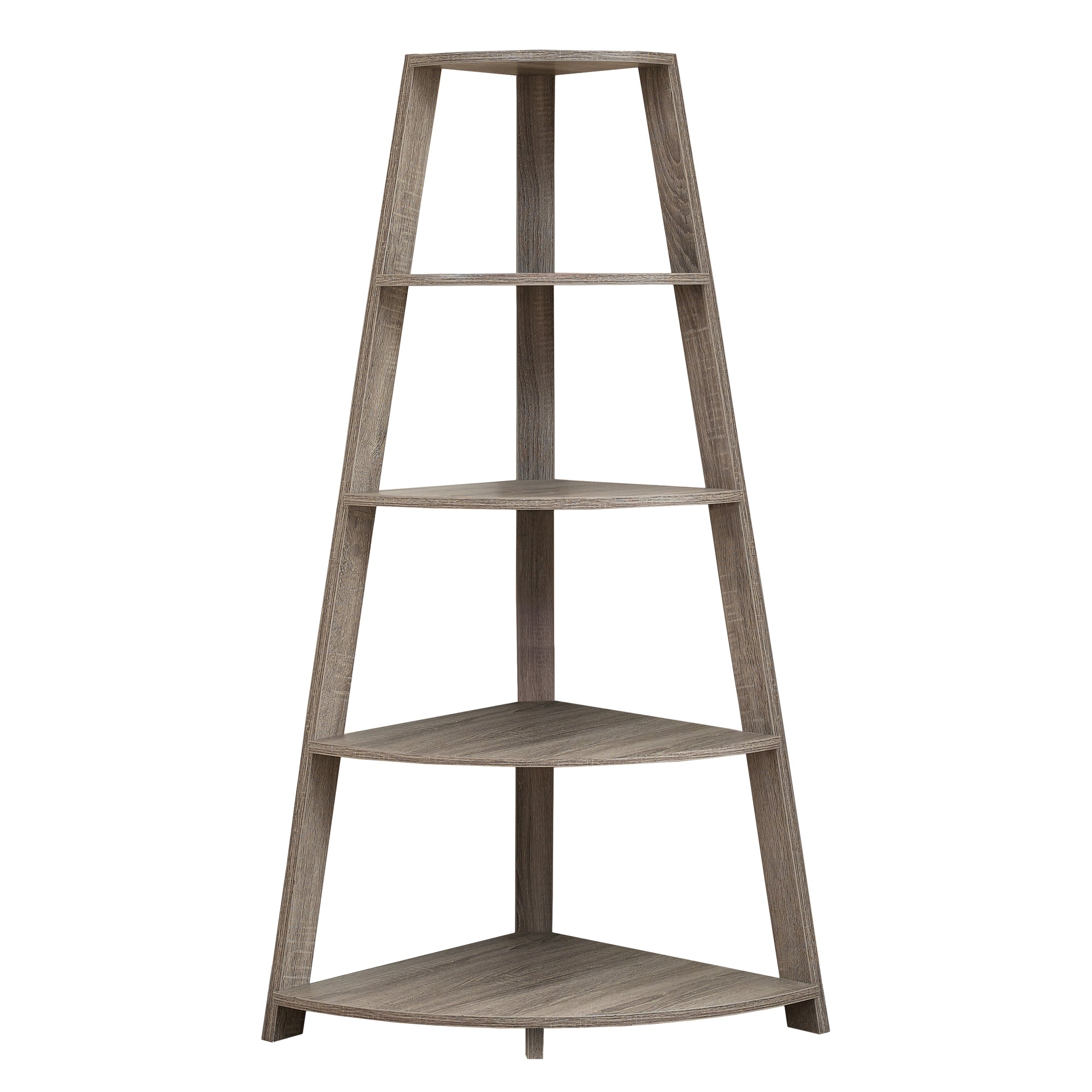 I 2424 Étagère À Livres, Étagère, Étagère, Coin, 4 Niveaux, 60"h, Bureau, Chambre À Coucher, Stratifié, Brun, Contemporain, Moderne - Simple Boutique