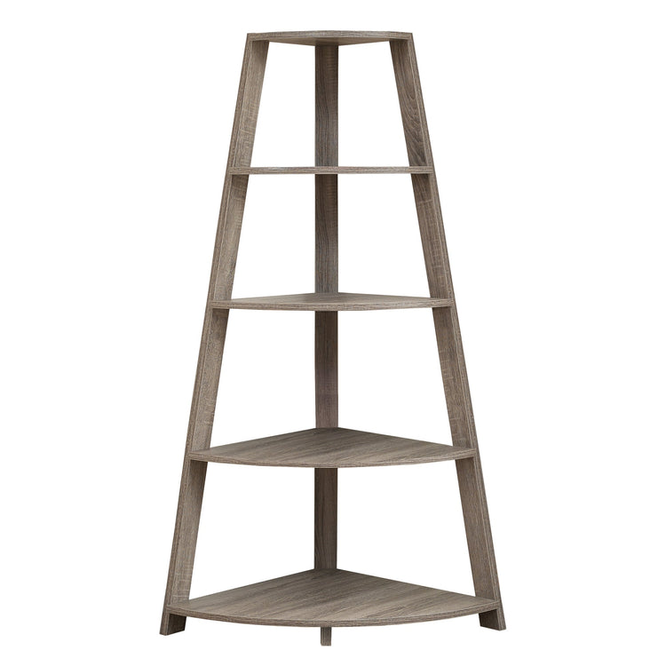 I 2424 Étagère À Livres, Étagère, Étagère, Coin, 4 Niveaux, 60"h, Bureau, Chambre À Coucher, Stratifié, Brun, Contemporain, Moderne - Simple Boutique