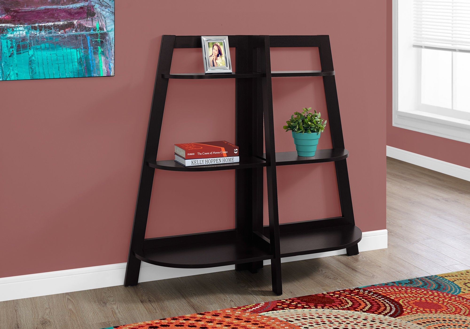 I 2426 Étagère À Livres, Étagère, Étagère, 3 Niveaux, 48"h, Bureau, Chambre À Coucher, Stratifié, Brun, Contemporain, Moderne - Simple Boutique