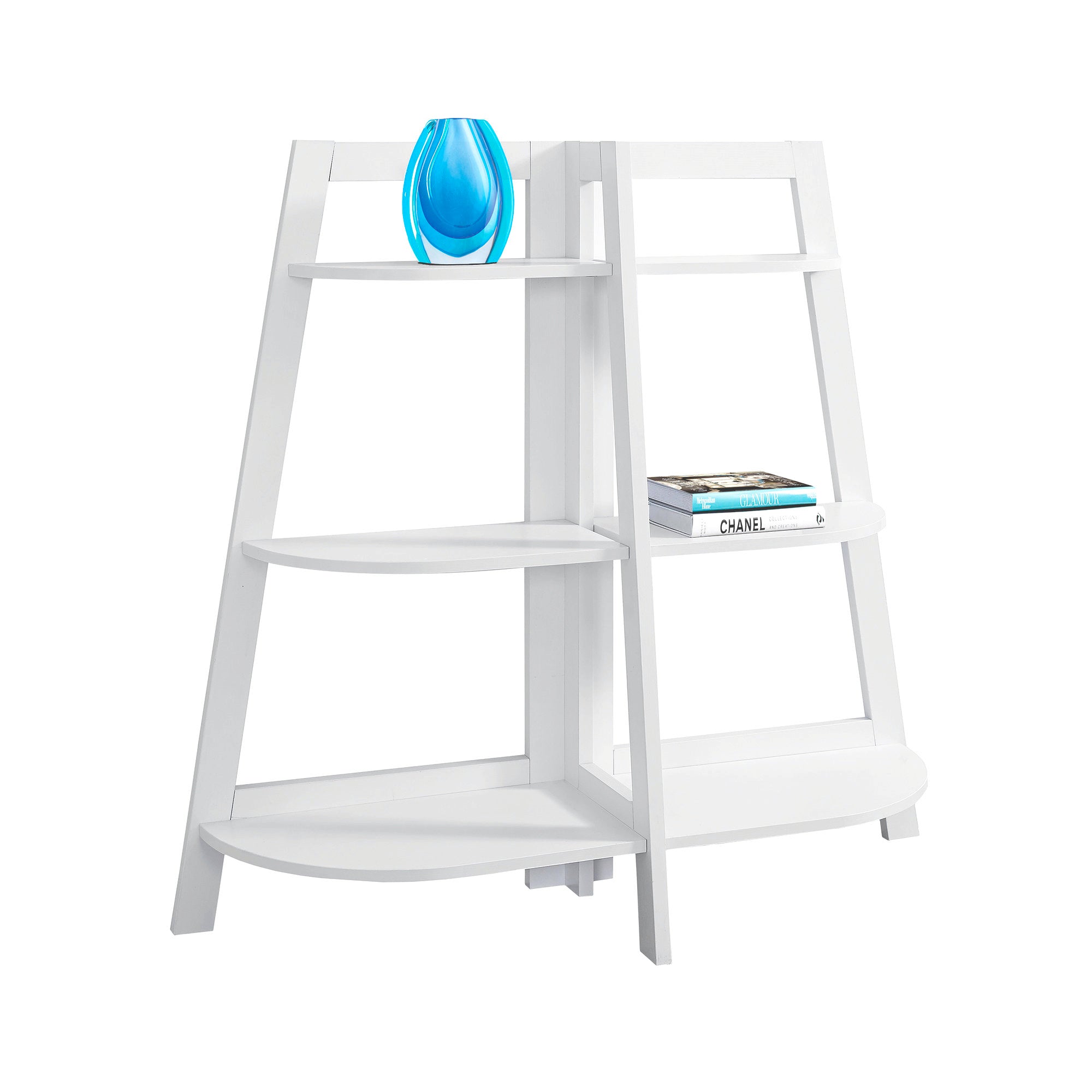 I 2427 Étagère À Livres, Étagère, Étagère, 3 Niveaux, 48"h, Bureau, Chambre À Coucher, Stratifié, Blanc, Contemporain, Moderne - Simple Boutique