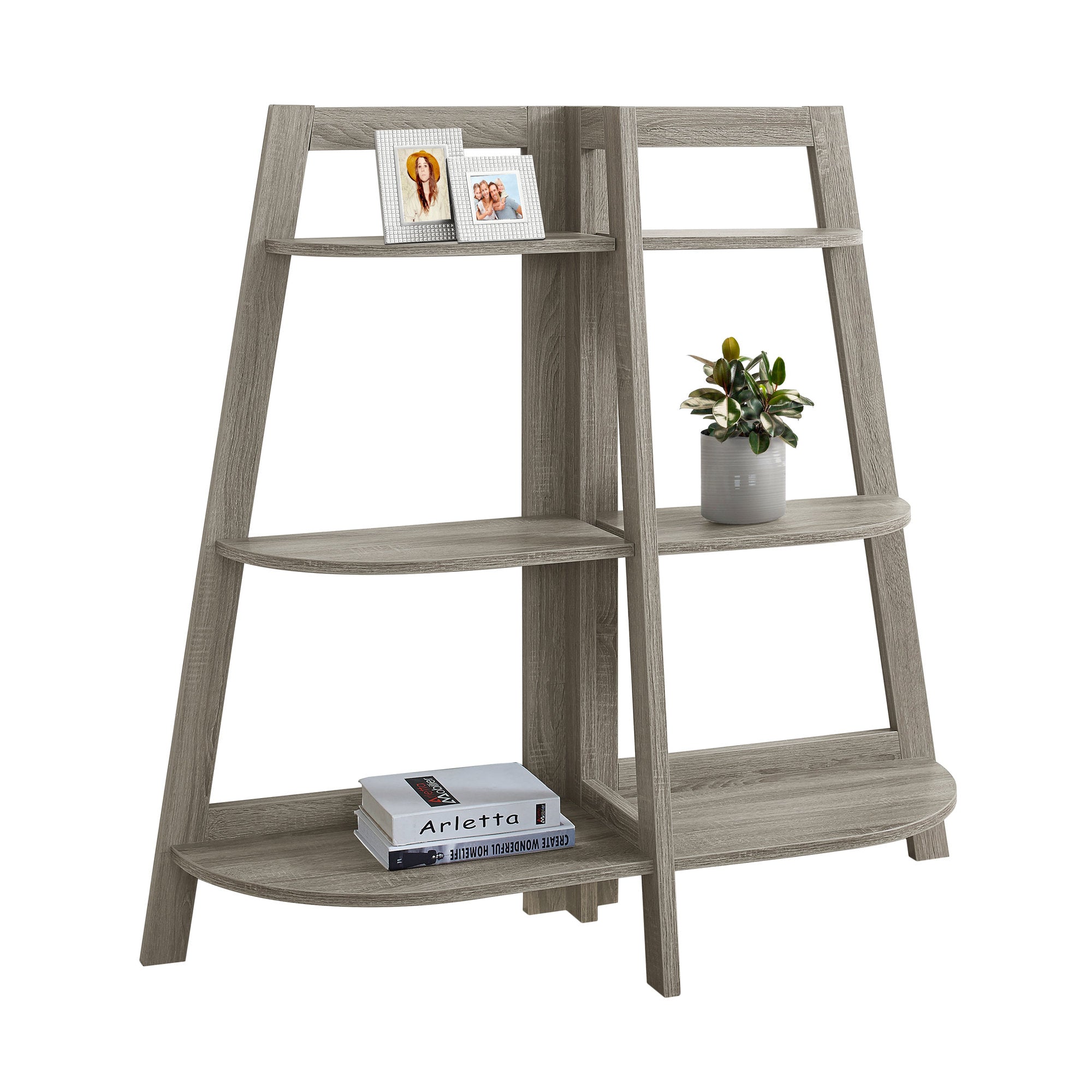 I 2428 Étagère À Livres, Étagère, Étagère, 3 Niveaux, 48"h, Bureau, Chambre À Coucher, Stratifié, Brun, Contemporain, Moderne - Simple Boutique