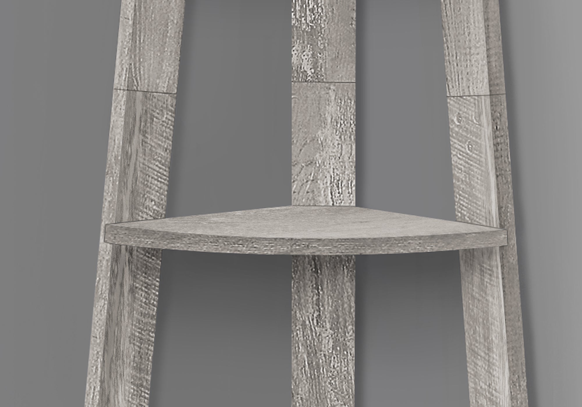 I 2433 Étagère À Livres, Étagère, Étagère, Coin, 5 Niveaux, 72"h, Bureau, Chambre À Coucher, Stratifié, Gris, Contemporain, Moderne - Simple Boutique