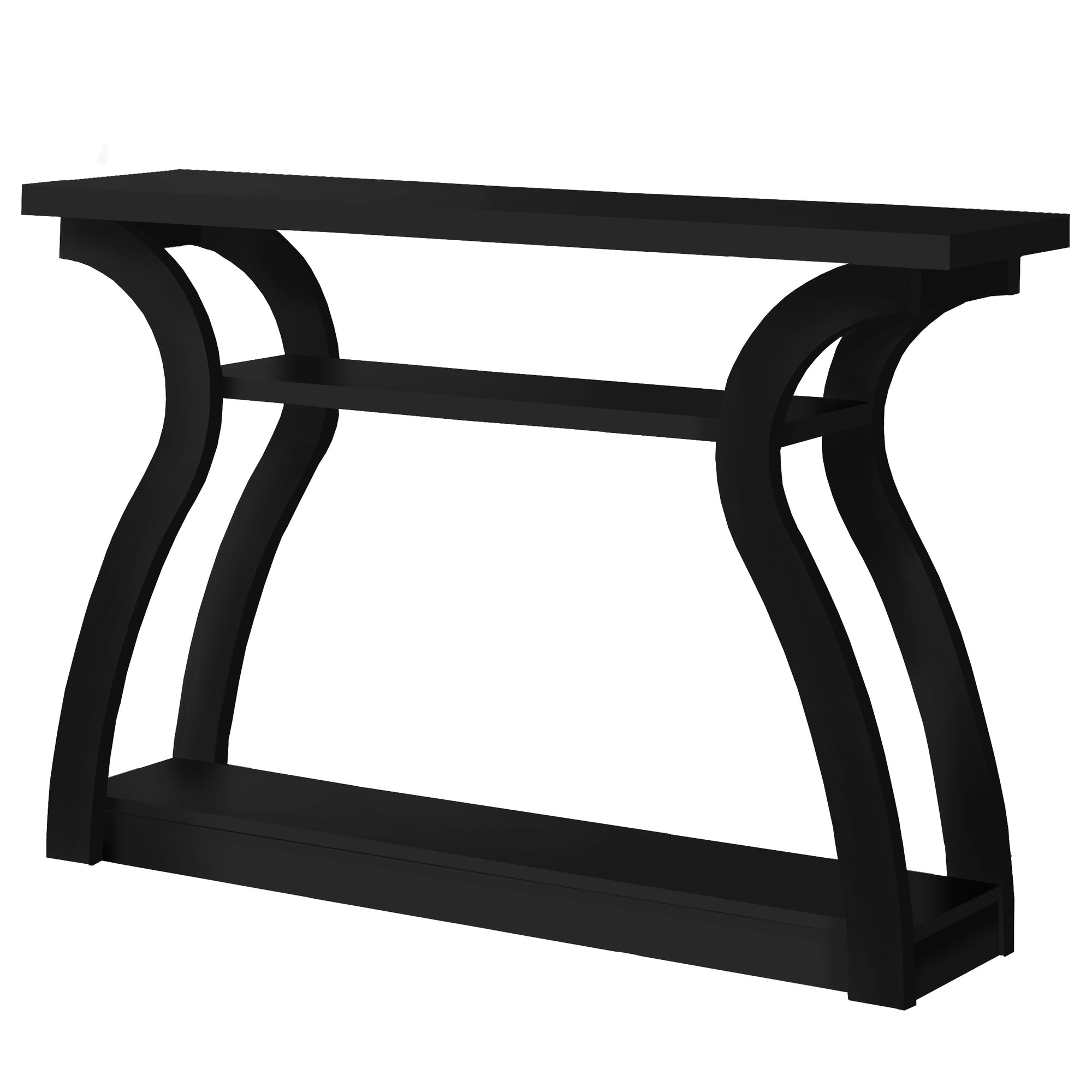 I 2439 Table D'appoint, Console, Entrée, Étroit, Sofa, Salon, Chambre À Coucher, Stratifié, Noir, Contemporain, Moderne - Simple Boutique