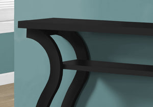I 2439 Table D'appoint, Console, Entrée, Étroit, Sofa, Salon, Chambre À Coucher, Stratifié, Noir, Contemporain, Moderne - Simple Boutique