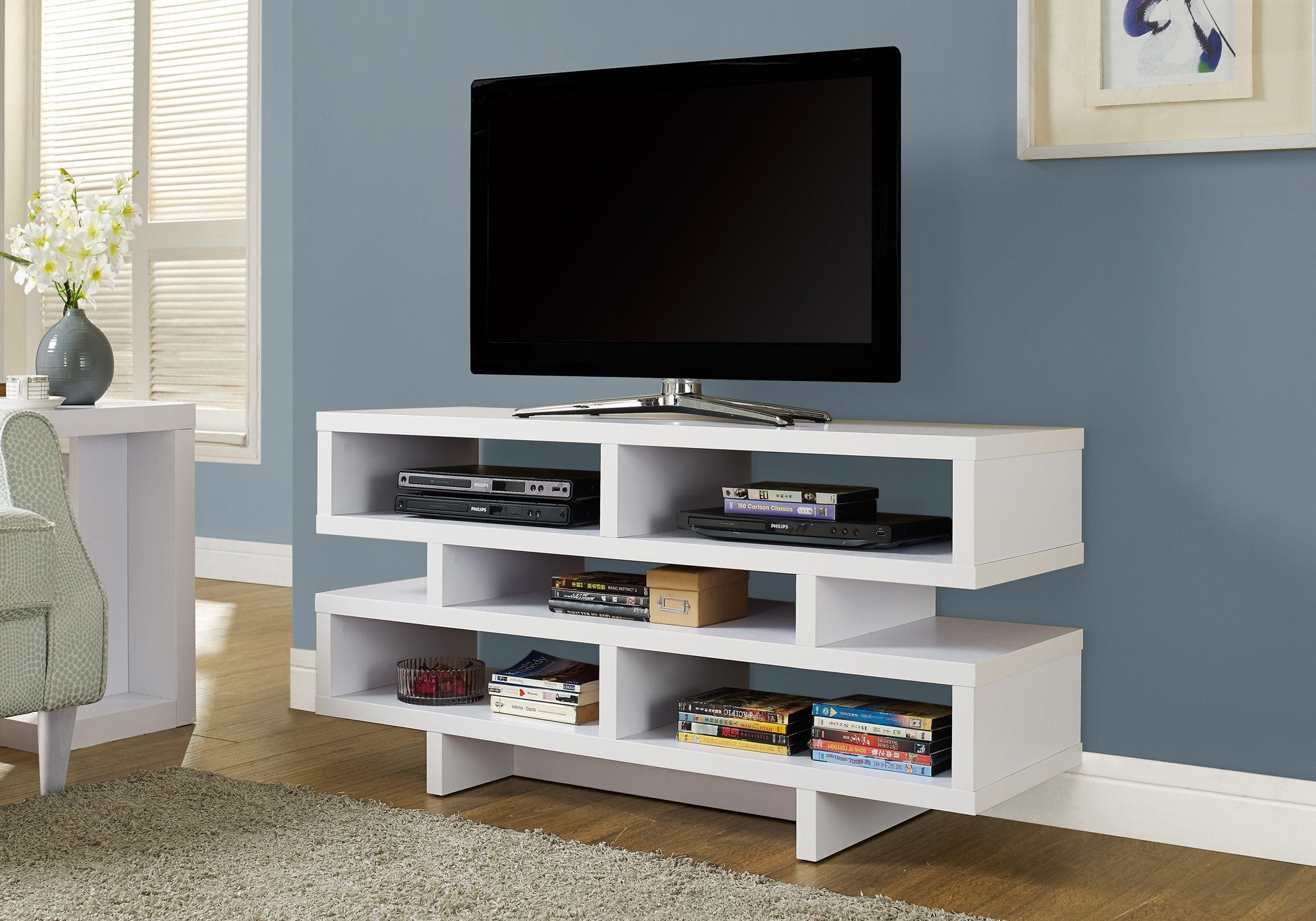 I 2461 Meuble Tv 48"L Blanc - Simple Boutique