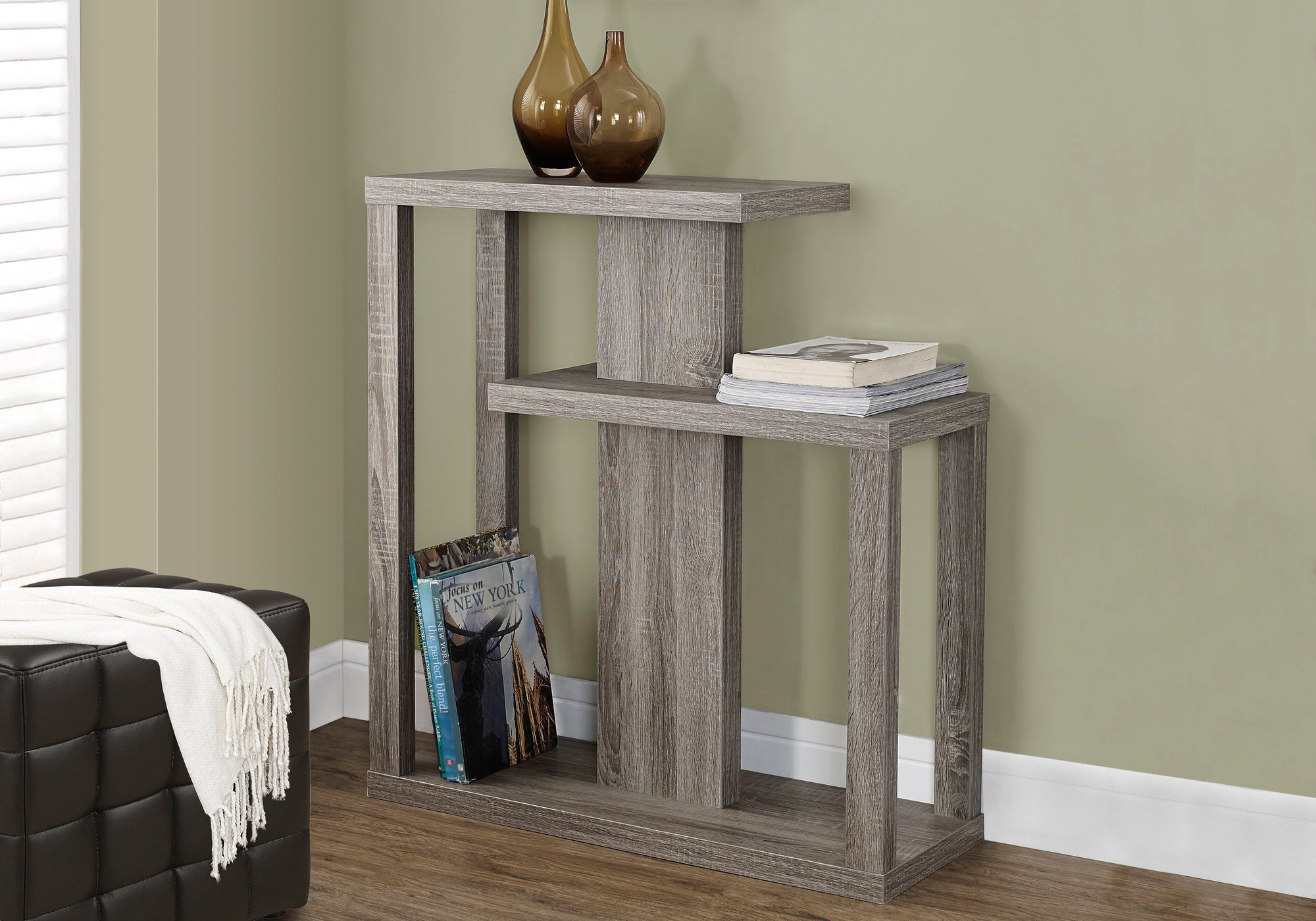 I 2472 Table D'appoint, Console, Entrée, Étroit, Sofa, Salon, Chambre À Coucher, Stratifié, Brun, Contemporain, Moderne - Simple Boutique