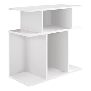 I 2475 Table D'appoint, Côté, Bout, Table De Nuit, Lampe, Salon, Chambre À Coucher, Stratifié, Blanc, Contemporain, Moderne - Simple Boutique
