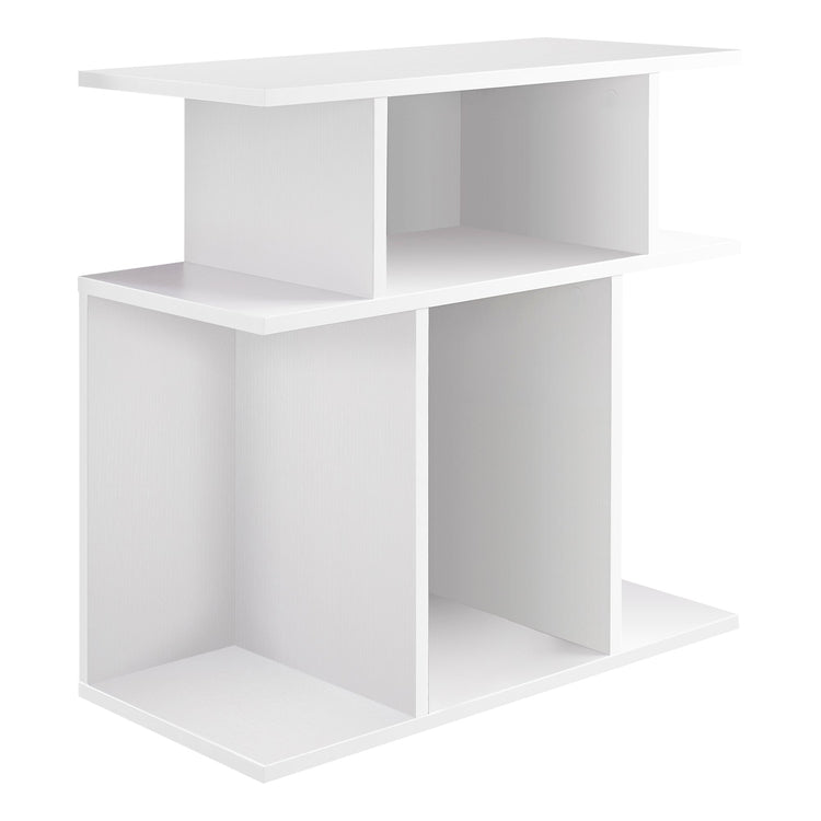 I 2475 Table D'appoint, Côté, Bout, Table De Nuit, Lampe, Salon, Chambre À Coucher, Stratifié, Blanc, Contemporain, Moderne - Simple Boutique