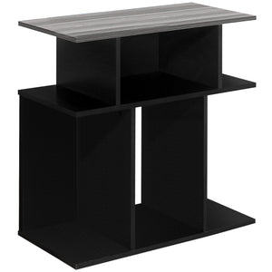 I 2477 Table D'appoint, Côté, Bout, Table De Nuit, Lampe, Salon, Chambre À Coucher, Stratifié, Noir, Gris, Contemporain, Moderne - Simple Boutique