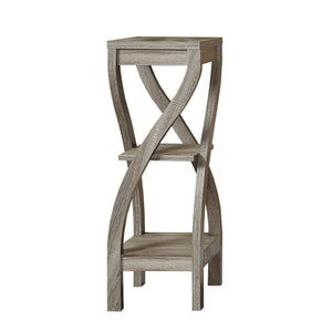 I 2480 Table D'appoint, Côté, Bout, Support Pour Plantes, Carré, Salon, Chambre À Coucher, Stratifié, Brun, Contemporain, Moderne - Simple Boutique