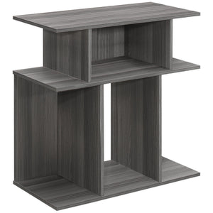 I 2481 Table D'appoint, Côté, Bout, Table De Nuit, Lampe, Salon, Chambre À Coucher, Stratifié, Gris, Contemporain, Moderne - Simple Boutique