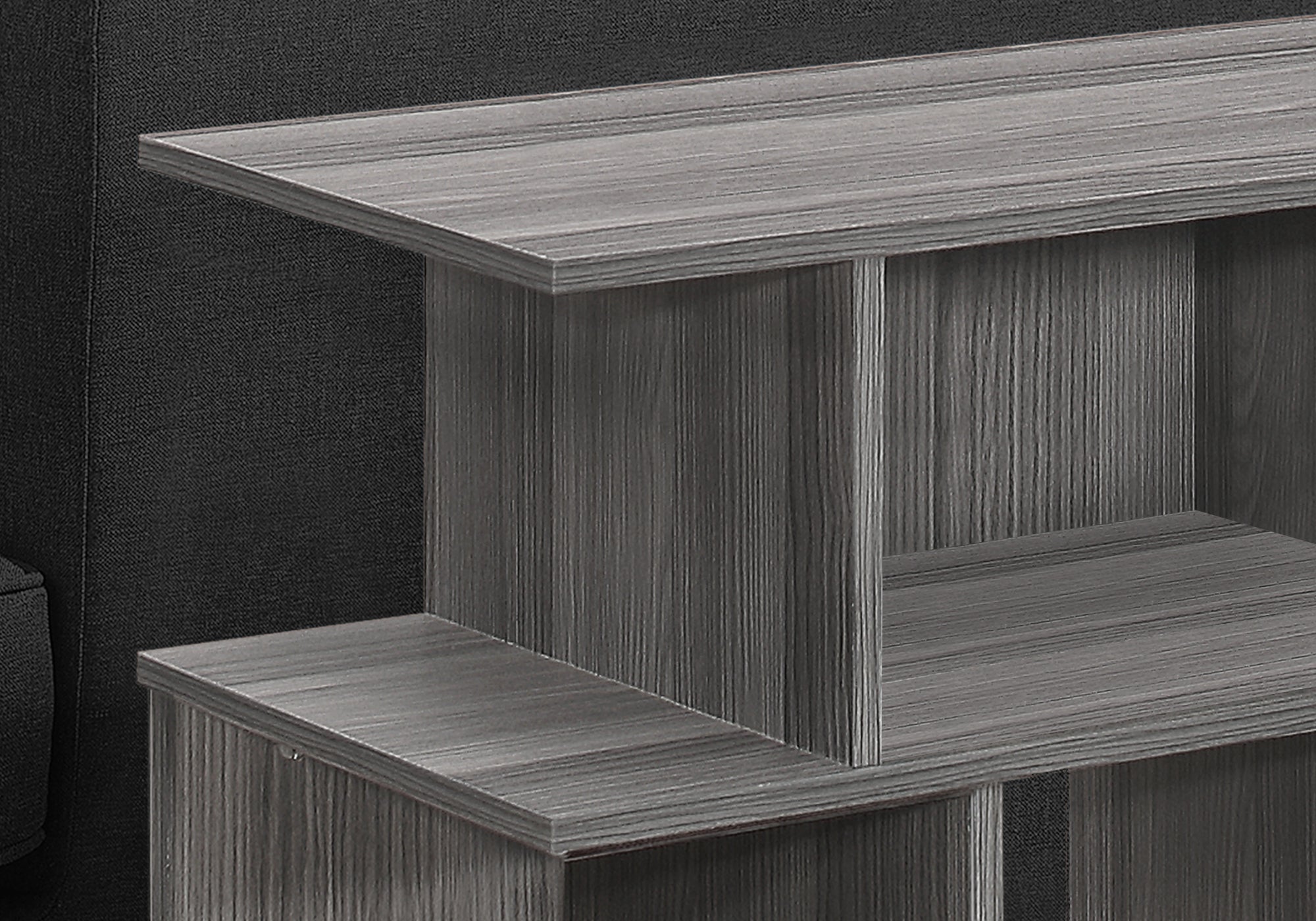 I 2481 Table D'appoint, Côté, Bout, Table De Nuit, Lampe, Salon, Chambre À Coucher, Stratifié, Gris, Contemporain, Moderne - Simple Boutique
