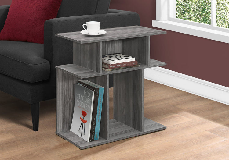 I 2481 Table D'appoint, Côté, Bout, Table De Nuit, Lampe, Salon, Chambre À Coucher, Stratifié, Gris, Contemporain, Moderne - Simple Boutique