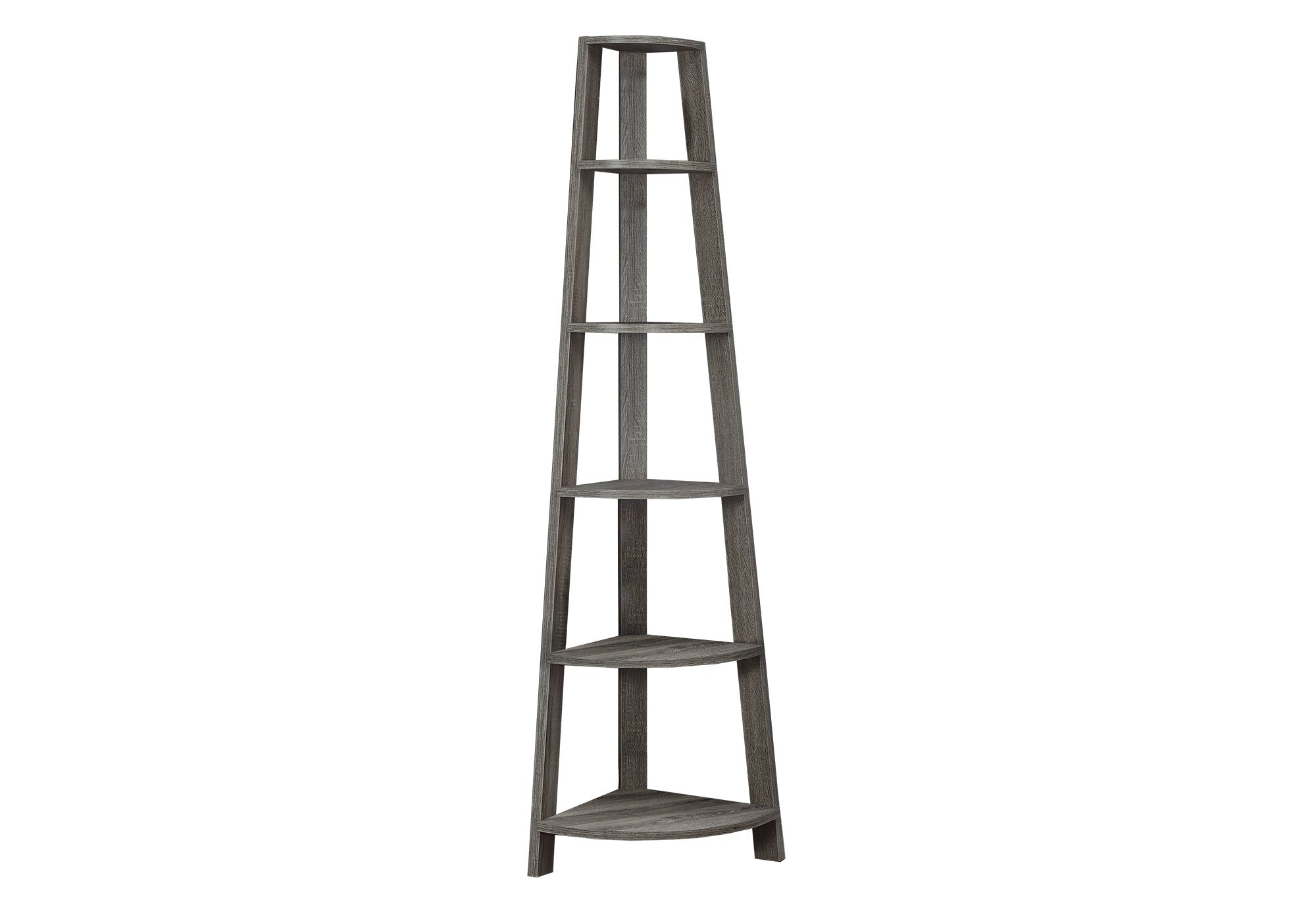 I 2497 Étagère À Livres, Étagère, Étagère, Coin, 5 Niveaux, 72"h, Bureau, Chambre À Coucher, Stratifié, Brun, Contemporain, Moderne - Simple Boutique