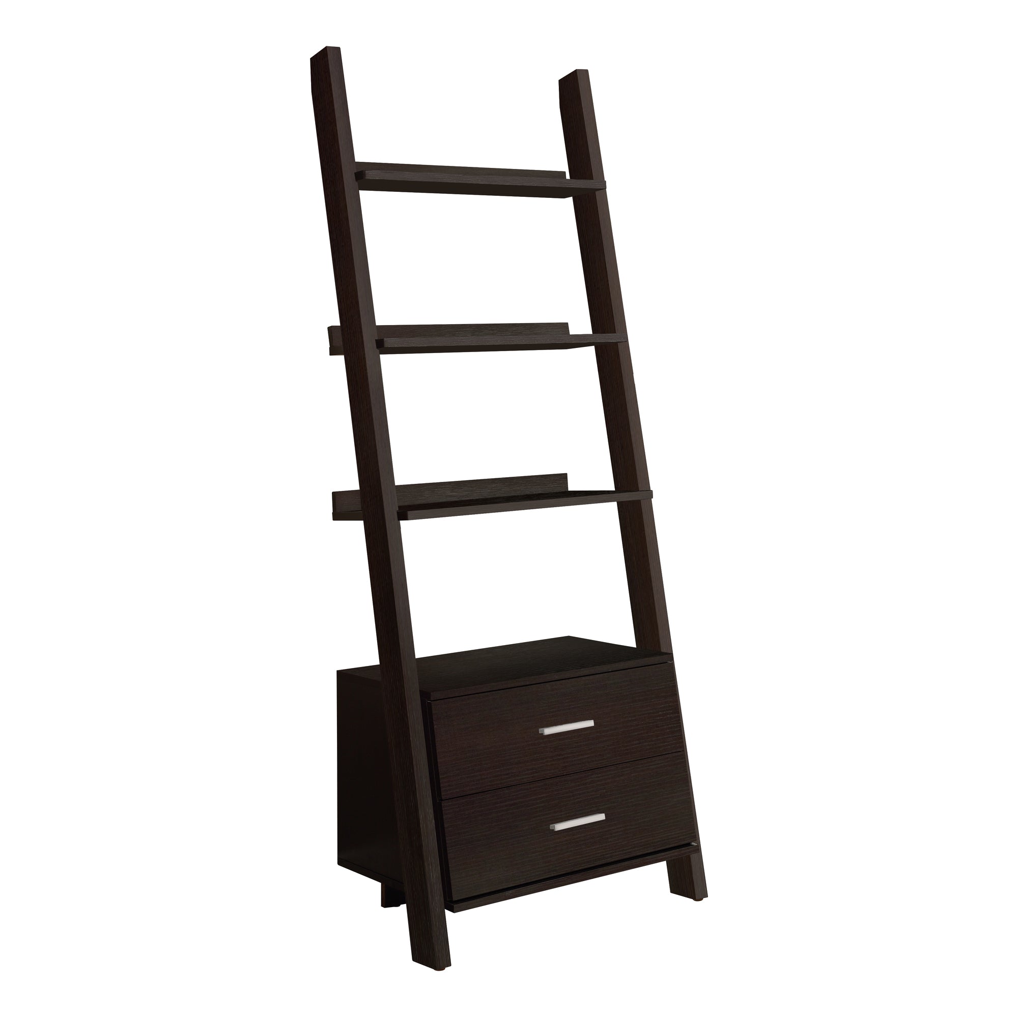 I 2542 Étagère À Livres, Étagère, Étagère, Échelle, 4 Niveaux, 69"h, Bureau, Chambre À Coucher, Stratifié, Brun, Contemporain, Moderne - Simple Boutique