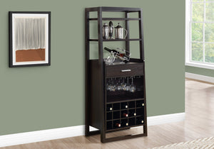 I 2543 Bar Maison, Support A Vin, Unite De Rangement, Stratifié, Brun, Contemporain, Moderne - Simple Boutique
