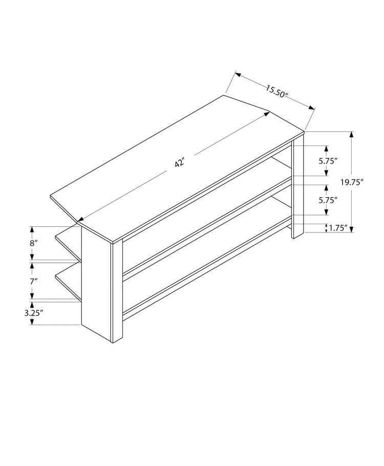 I 2554 Meuble Tv, 42 Pouces, Console, Centre De Divertissement Média, Étagères De Rangement, Salon, Chambre À Coucher, Stratifié, Brun, Contemporain, Moderne - Simple Boutique