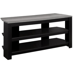 I 2564 Meuble Tv, 42 Pouces, Console, Centre De Divertissement Média, Étagères De Rangement, Salon, Chambre À Coucher, Stratifié, Noir, Gris, Contemporain, Moderne - Simple Boutique