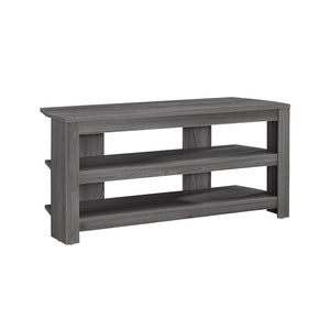I 2566 Meuble Tv, 42 Pouces, Console, Centre De Divertissement Média, Étagères De Rangement, Salon, Chambre À Coucher, Stratifié, Gris, Contemporain, Moderne - Simple Boutique