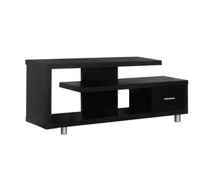 I 2572 Meuble Tv, 60 Pouces, Console, Centre De Divertissement Média, Unite De Rangement, Salon, Chambre À Coucher, Stratifié, Brun, Contemporain, Moderne - Simple Boutique