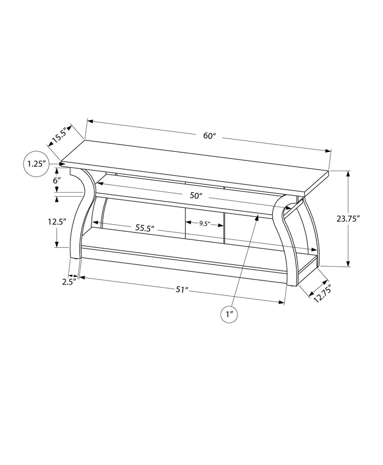 I 2665 Meuble Tv, 60 Pouces, Console, Centre De Divertissement Média, Étagères De Rangement, Salon, Chambre À Coucher, Stratifié, Blanc, Contemporain, Moderne - Simple Boutique
