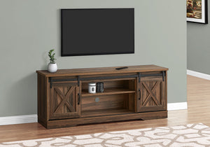 I 2748 Meuble Tv, 60 Pouces, Console, Centre De Divertissement Média, Unite De Rangement, Salon, Chambre À Coucher, Stratifié, Brun, Transitionnel - Simple Boutique