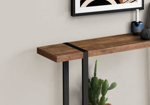 I 2851 Table D'appoint, Console, Entrée, Étroit, Sofa, Salon, Chambre À Coucher, Métal, Stratifié, Brun, Noir, Contemporain, Moderne - Simple Boutique