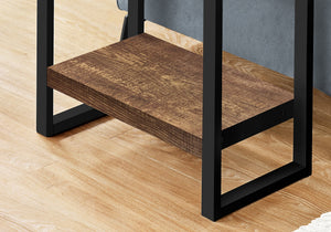 I 2852 Table D'appoint, Côté, Bout, Table De Nuit, Lampe, Salon, Chambre À Coucher, Métal, Stratifié, Brun, Noir, Contemporain, Moderne - Simple Boutique