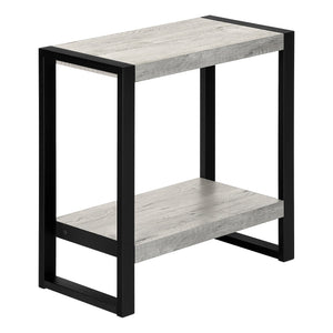 I 2857 Table D'appoint, Côté, Bout, Table De Nuit, Lampe, Salon, Chambre À Coucher, Métal, Stratifié, Gris, Noir, Contemporain, Moderne - Simple Boutique
