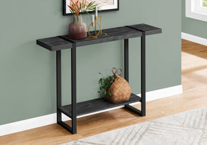 I 2861 Table D'appoint, Console, Entrée, Étroit, Sofa, Salon, Chambre À Coucher, Métal, Stratifié, Noir, Contemporain, Moderne - Simple Boutique