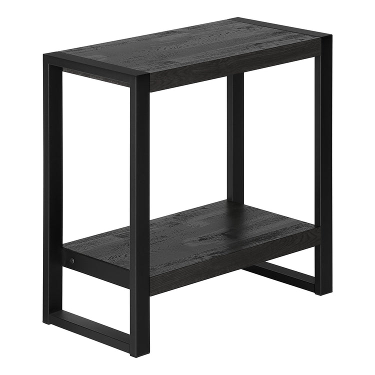 I 2862 Table D'appoint, Côté, Bout, Table De Nuit, Lampe, Salon, Chambre À Coucher, Métal, Stratifié, Noir, Contemporain, Moderne - Simple Boutique
