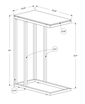 I 3000 Table D'appoint, En Forme De C, Bout, Côté, Collation, Salon, Chambre À Coucher, Métal, Verre Trempé, Chrome, Contemporain, Moderne - Simple Boutique