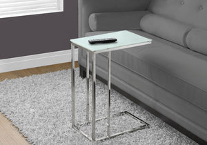 I 3000 Table D'appoint, En Forme De C, Bout, Côté, Collation, Salon, Chambre À Coucher, Métal, Verre Trempé, Chrome, Contemporain, Moderne - Simple Boutique