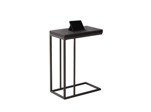 I 3088 Table D'appoint, En Forme De C, Bout, Côté, Collation, Salon, Chambre À Coucher, Métal, Stratifié, Brun, Contemporain, Moderne - Simple Boutique