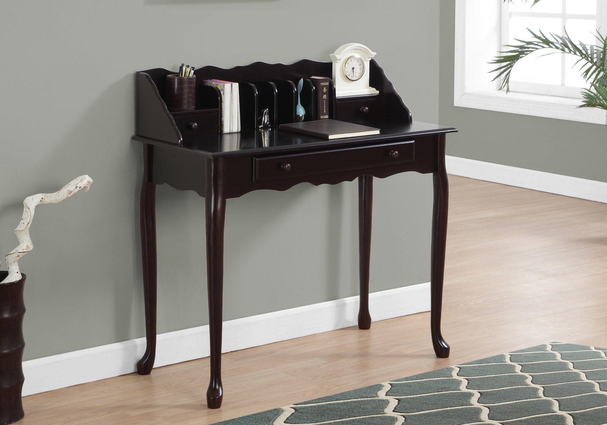 I 3100 Bureau, Bureau À Domicile, Ordinateur Portable, Tiroirs De Rangement, 36"l, Travail, Bois, Brun, Traditionnel - Simple Boutique